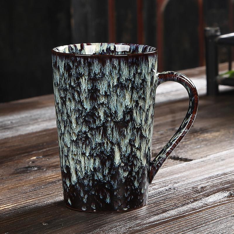 

Creative Personalized Ceramic Mug Large Capacity Drinking Cup Household Men and Women Couple Coffee Cup Beer Cup 301-400ml