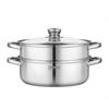 DeBao 28cm 304 Edelstahl doppelwandiger Dampfgarer Topf