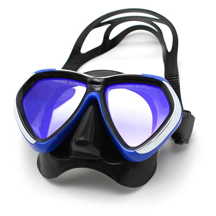 Large-Frame Lens Diving Goggles Underwater Adult Snorkeling Tempered Glass Diving Scuba Swimming Mask