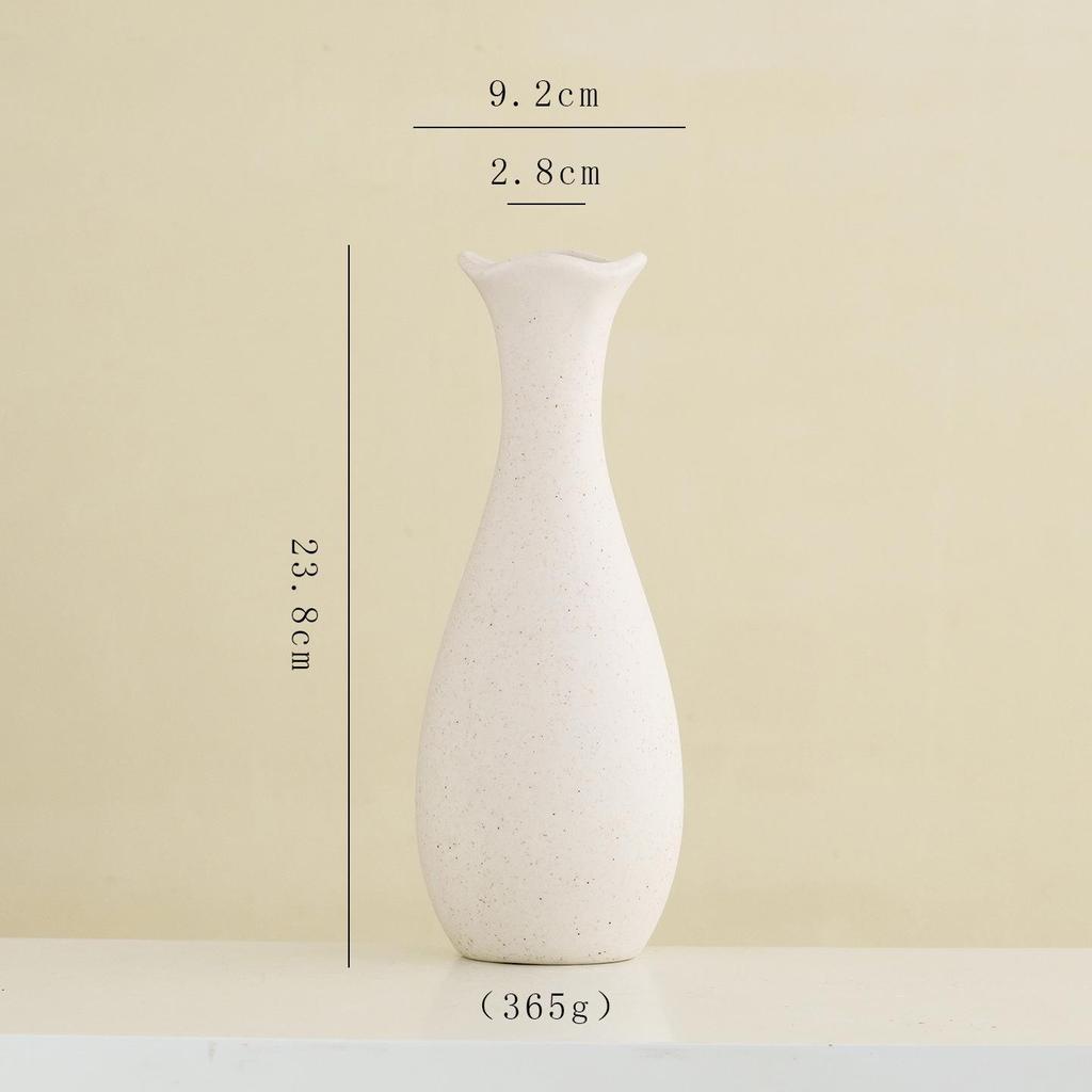 Shumen High-Class Small Mouth Ceramic Vase for Desktop Flower Arrangement