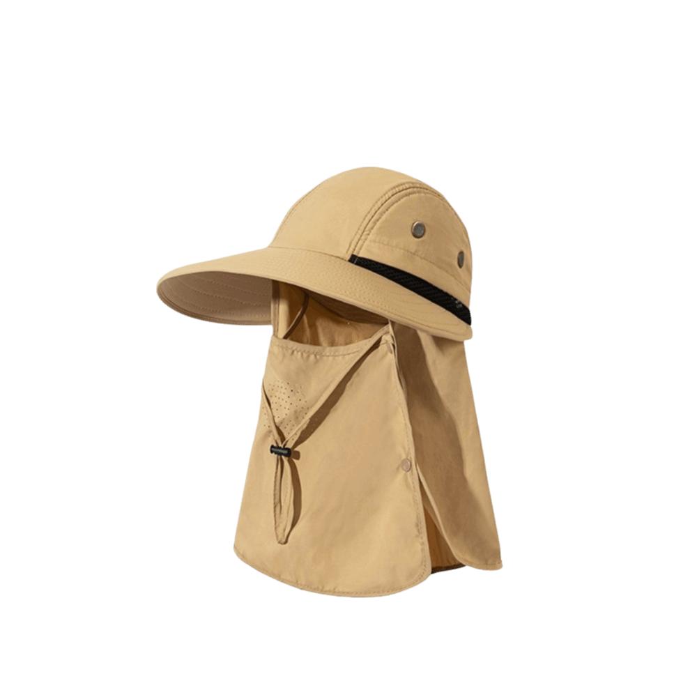 Large Brimmed Sun Hat Full Face Coverage Wide Brim Hat Casual Neck Flap Cap Men Women