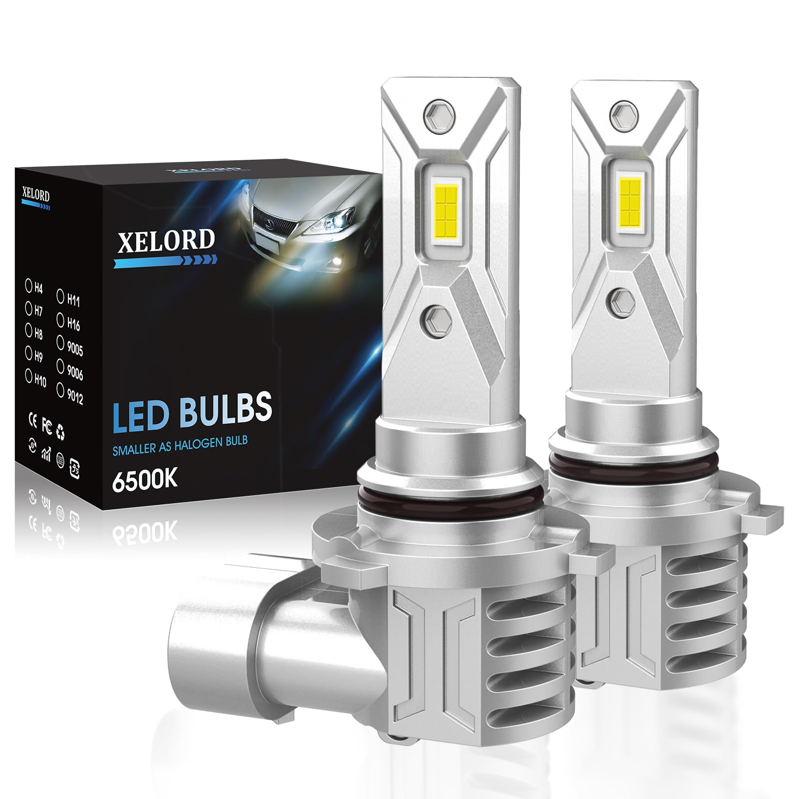 

XELORD HB4 LED Headlight, Fog Lamp, Compatible with Vehicle Inspection, Equipped with High Light