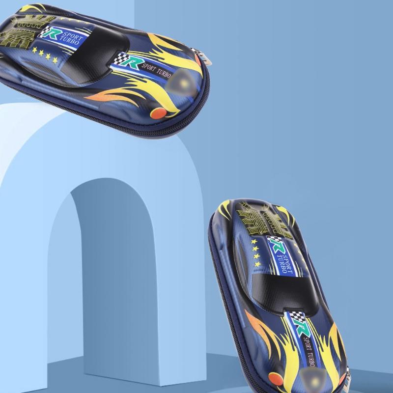 Large Capacity Cartoon Pencil Bag Pen for Case Zipper Lock with Hidden Storage Grids for Students Office School