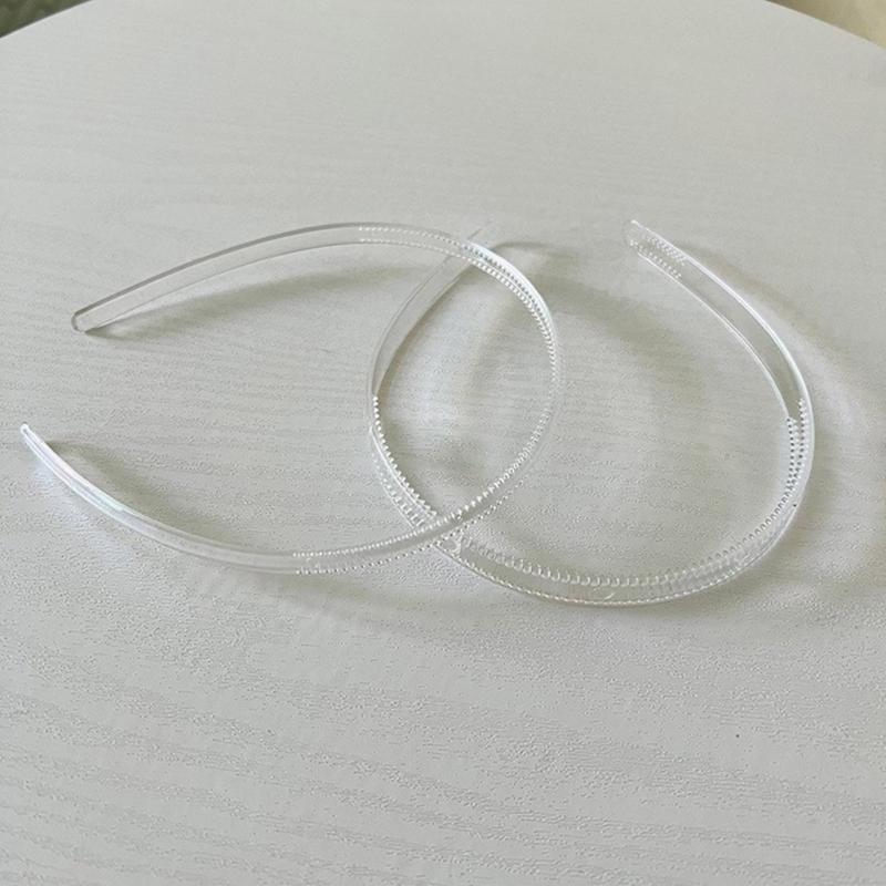 Plain Headbands Toothed Hair Hoop Headbands Clear Plastic Hair Hoop 8mm/12mm/20mm/25mm Plain Headbands Toothed Comb