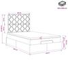 Ottoman Bed with Mattress and Headboard Blue 120 X 200 Cm Fabric