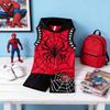 Spiderman Kids Short Sleeve Twopiece Set With Hoodie Cotton Summer Outfit For Children