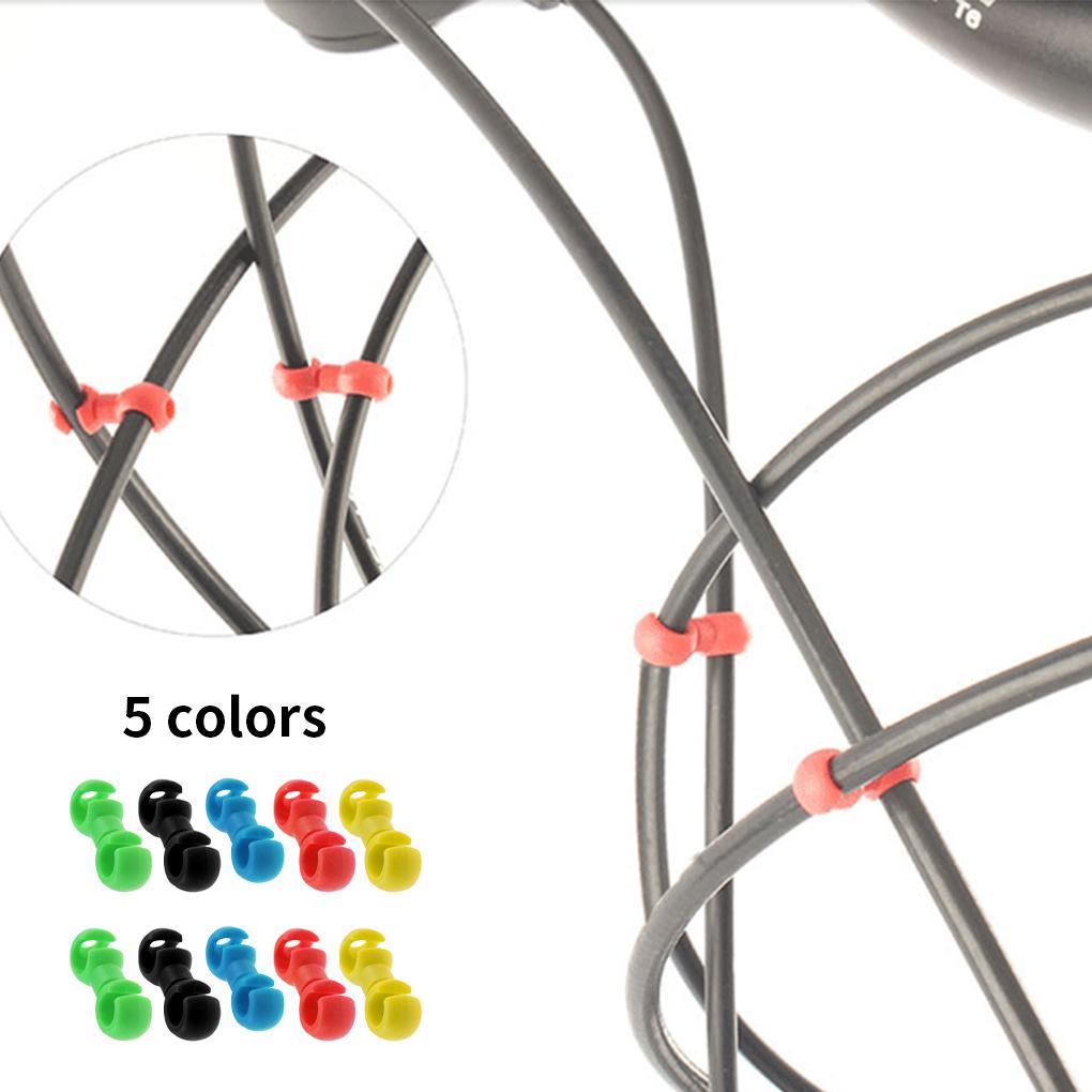10PCS Bicycle Brake Line Cable Housing Clips S Style Buckle Hose