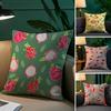 Fashionable Fruit Print Pattern Pillow Case Comfort Sofa Bed Silky Elegant Invisible Zipper Decorative Cushion Cover