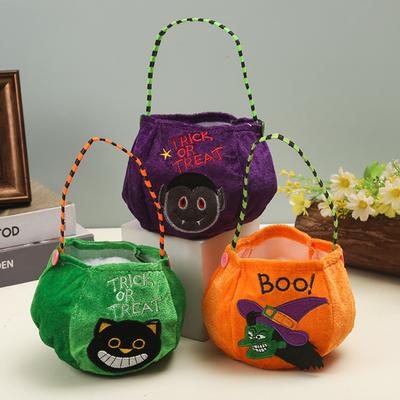 Halloween Pumpkin Candy Bag Gift Storage Bag Trick or Treat Pumpkin Ghost Bags Skeleton Bat Halloween Supplies