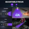 DARKDAWN UV Flashlight 395nm Black Light Mini USB Rechargeable Ultraviolet LED Blacklight Woods Lamp Powerful Fluorescent Portable Detector for Pet