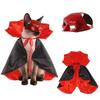 Halloween Vampire Pet Costumes Couture Set with Mask Cape for Cats Dog Halloween Festival Set Dress Up Pet Parties Cloak Clothes