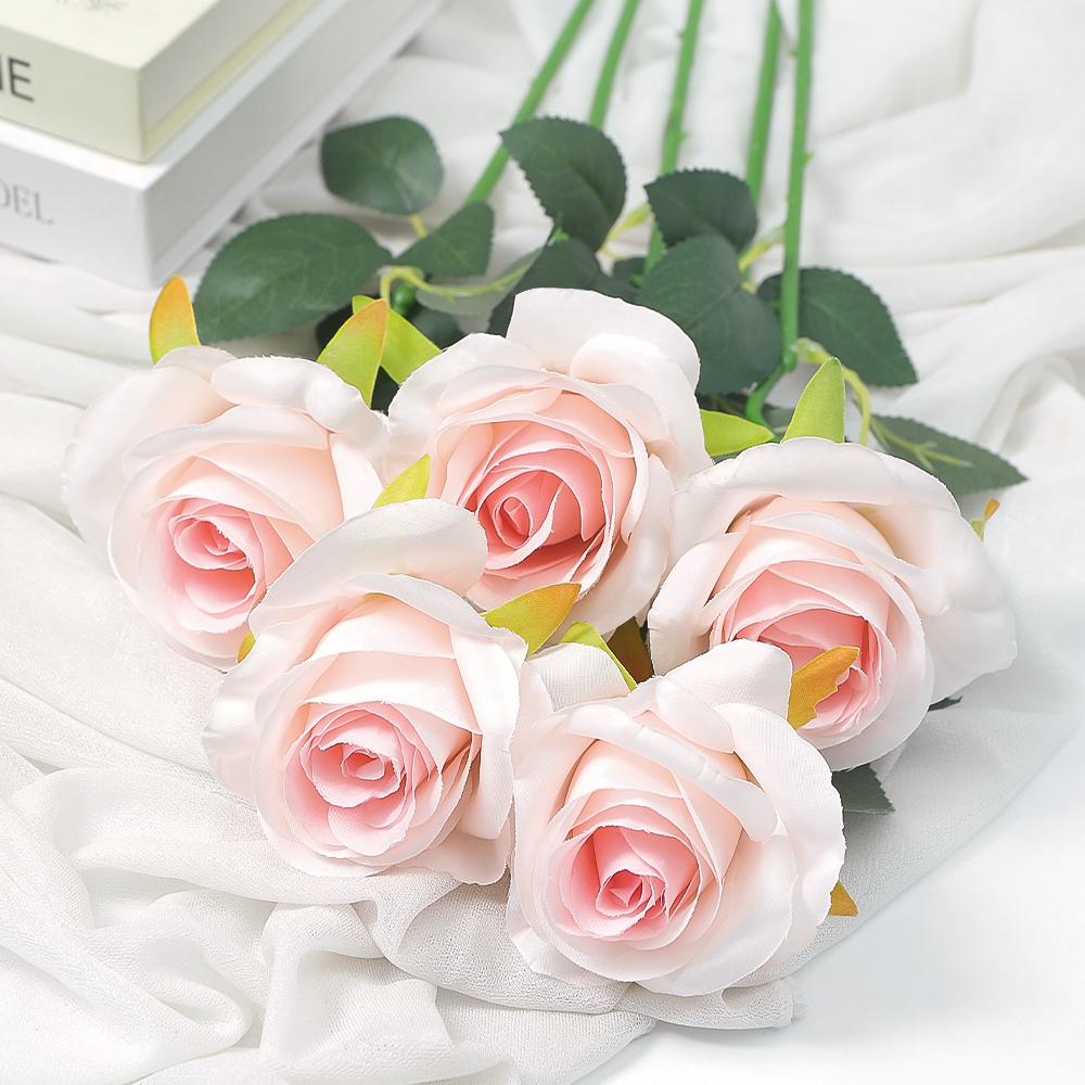 1/5/10Pcs Rose Artificial Flowers Bouquet 48cm Fake Flowers for Home Decor Garden Wedding Decoration DIY Vase Flower Arrangement