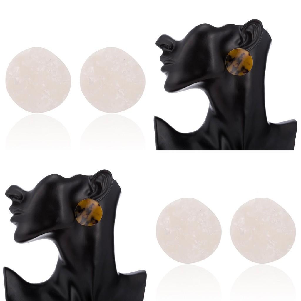 Modern Alloy Resin Earrings Unique Geometric Shapes Perfect For Gifting