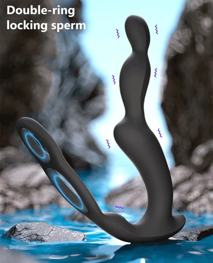 10 Speeds Vibrating Anal Plug Sex Toys Vibrator Male Masturbation Prostate Massage Penis Ring Wireless Remote Control Adult