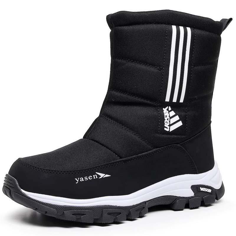 Pánské a dámské zimní kožené jedny zesílené polstrované voděodolné útulné teplé chladné lehké turistické voděodolné protiskluzové sněhule