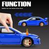 1/32 Scale Subaru Impreza WRX STI Modified Vehicle Alloy Metal Diecast Model Car Sound and Light Pull Back Birthday Gift for Child