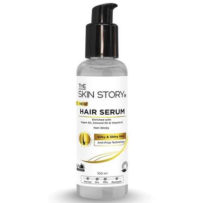 The Skin Story Anti-Frizz Hair Serum Non-Sticky|Protection&Shine|For Dry,Flyaway&Frizzy Hair|Uv Protection|100Ml