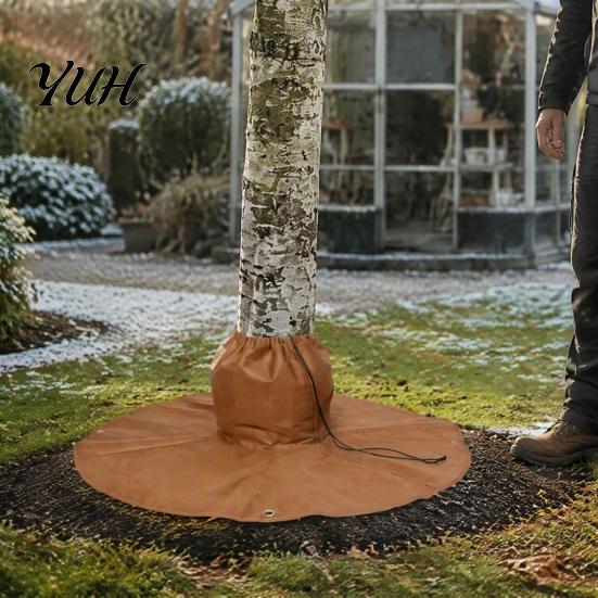 Winter Sapling Protection Palm Tree Protector, Frost Cover with Drawstring And Ground Stakes, Freeze for Trees Insulation Wrap Outdoor Saplings