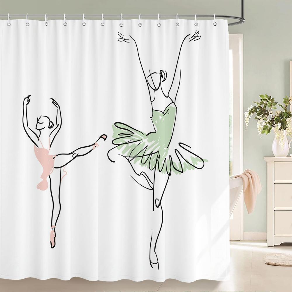 

Love Red Lip Printed Fabric Bathroom Shower Curtain Waterproof Pink Love Bath Curtains Valentine S Day Home Decoration Curtain W60H190(CM)-1 Pcs