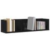 CD Ledge Made of Black Oak, Multifunctional Storage for Decorations and Vases, Ledge for Entrance, Living Room and Bathroom