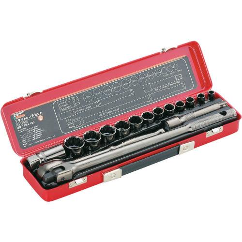 TRUSCO Socket Wrench Set, 12.7mm Drive, 16-Piece Set, TSW4-16S