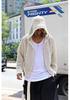 Men's European Mesh Knit Hooded Cardigan Sweater – Sun Protection & Long Sleeve