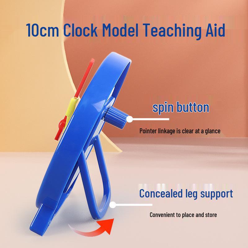 10cm Three-Hand Linkage Clock for Time Recognition - Elementary School Teaching Aid for Grades 1 and 2