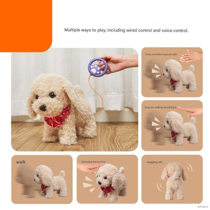 Remote Electronic Plush Dog Interactive Plush Dog Toy With Remote Control Realistic Barking Movement For Kids Playtimes