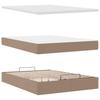 Ottoman Bed with Mattresses & LEDs Cappuccino Brown 140x200 cm