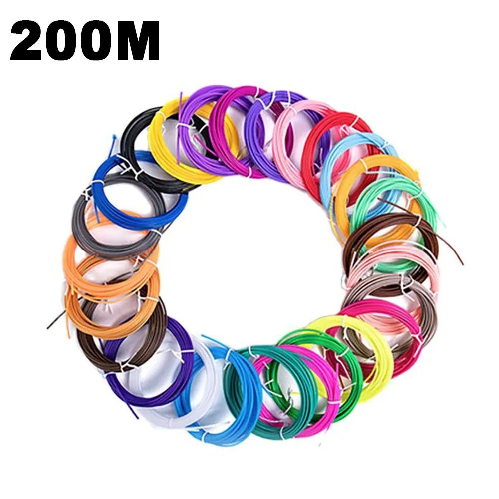Filament PLA do długopisu 3D Losowy kolor 50M/100M/200M Średnica 1,75 mm Filament z tworzywa sztucznego Filament do długopisu 3D Materiał do drukowania