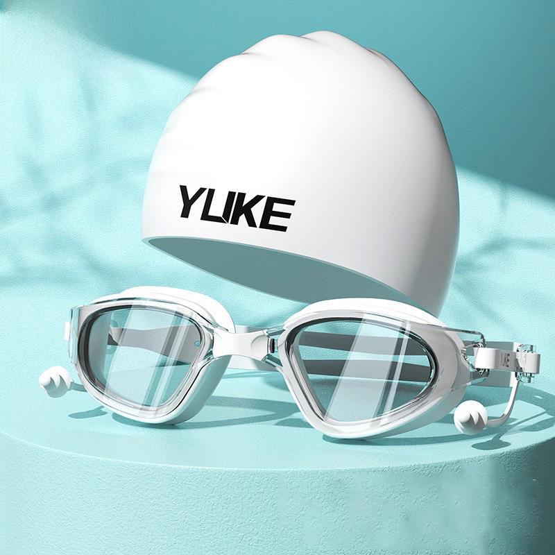 HD Anti-Fog Waterproof Swim Goggles & Cap Set for Men and Women
