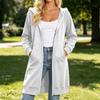 Women's Long Zip-Up Hoodie with Pockets, Casual Versatile Hooded Coat for Everyday Wear