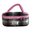 2026 New Maillard Style Plaid Wool Cosmetic Bag Large Capacity Travel Storage Bag Portable Wash Bag