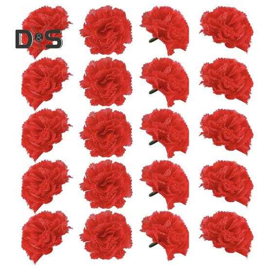 

20 шт. искусственных цветов бархатцев, искусственные шелковые бархатцы со стеблями, реалистичные искусственные бархатцы для домашнего декора Dia De Los Muertos Diwali красный