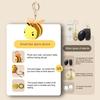 Cute Bee Personal Alarm Keychain Plush Stuffed Animal with Loud Safety Alertor Soft PP Cotton Pendant for Bag Keys
