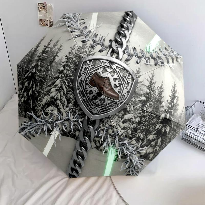 

1 PC Automatic Folding Umbrella - Cartoon Pattern, Portable & Foldable Design with 44 Ribs, Christmas Birthday Gifts