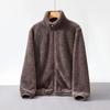 Giacca in pile double-face Pile polare Autunno e Inverno Top in pile Corallo Caldo Ispessito Collo alto Zip Cardigan