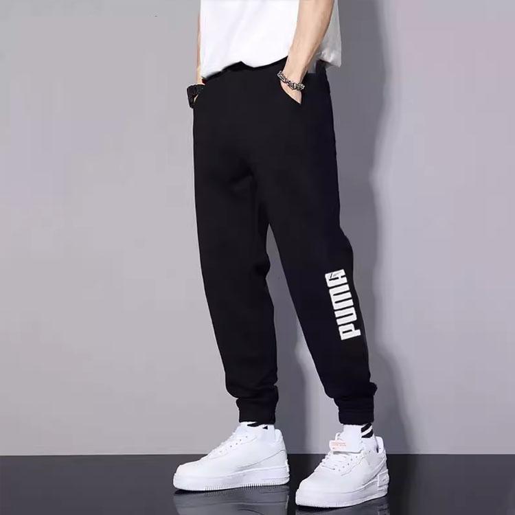 Puma Casual Letter Print Breathable Long Knit Sports Pants Men Bottoms Black 846537-01