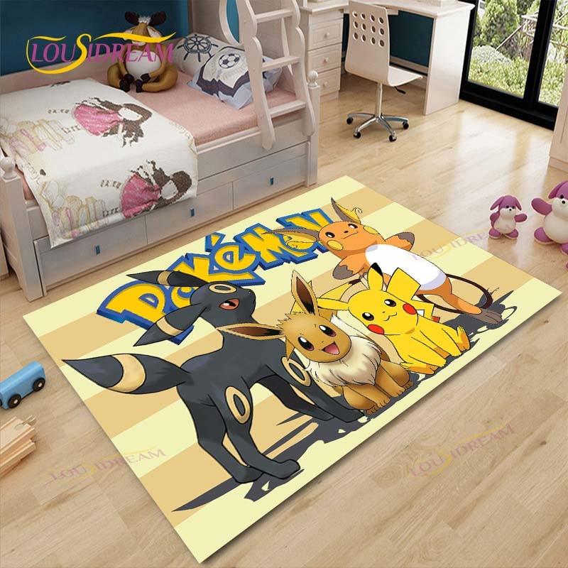 Pokemon Rug Cartoon Carpets Anime Carpet Living Room Tea Table Mats Bedroom Rug Washable Floor Mats Household Area Mat Gift