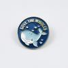 Whale Cartoon Badge: Protect Whales Clothing and Bag Accessory