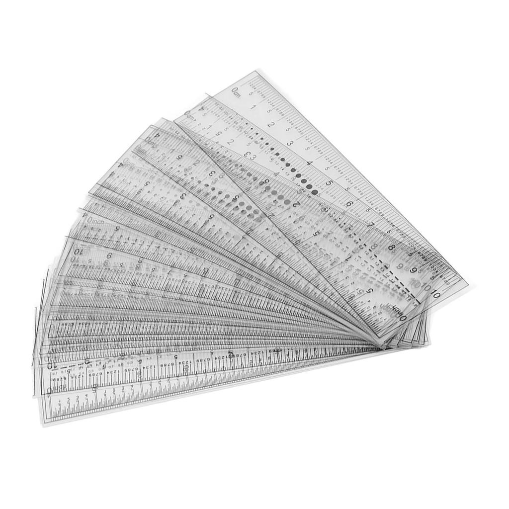 20pcs Eyebrow Template Ruler Measuring Foldable Eyebrow Stencil Microblading Ruler for Home Travel