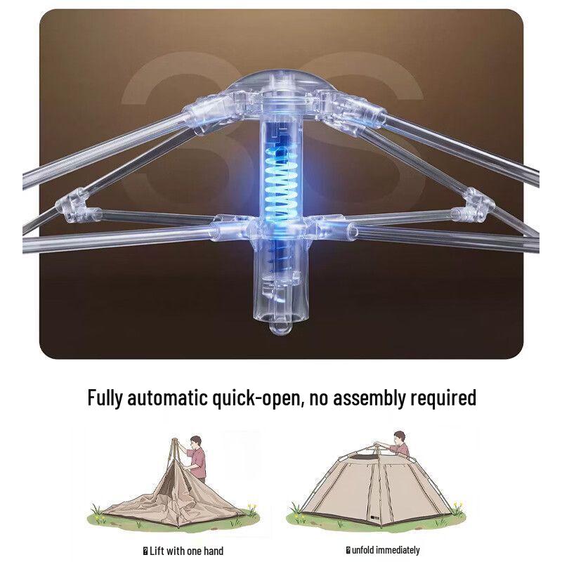 TAN XIAN ZHE Explorer Camping Tent with Extended Awning