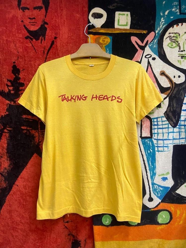 80s Talking Heads Punk Rock vintage yellow t-shirt QT3149 Unisex T-Shirt