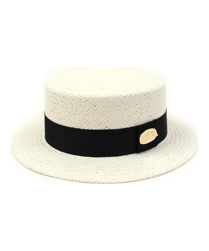 White Flat Short Panama Hat