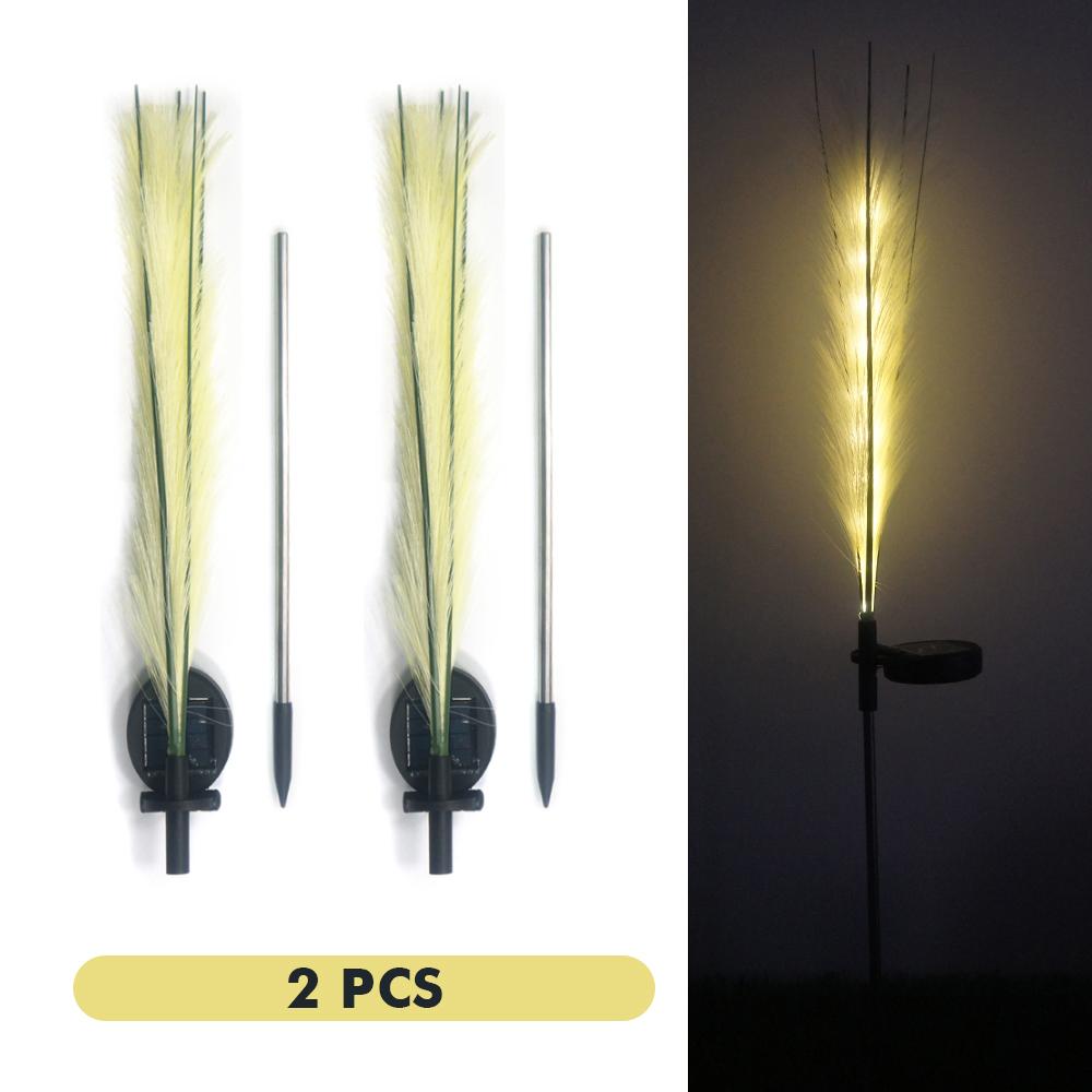 LED Solar Reed Lamp Garden Landscape Light Outdoor Waterproof Lawn Light Yard Christmas Decoration Path Lighting Decoration