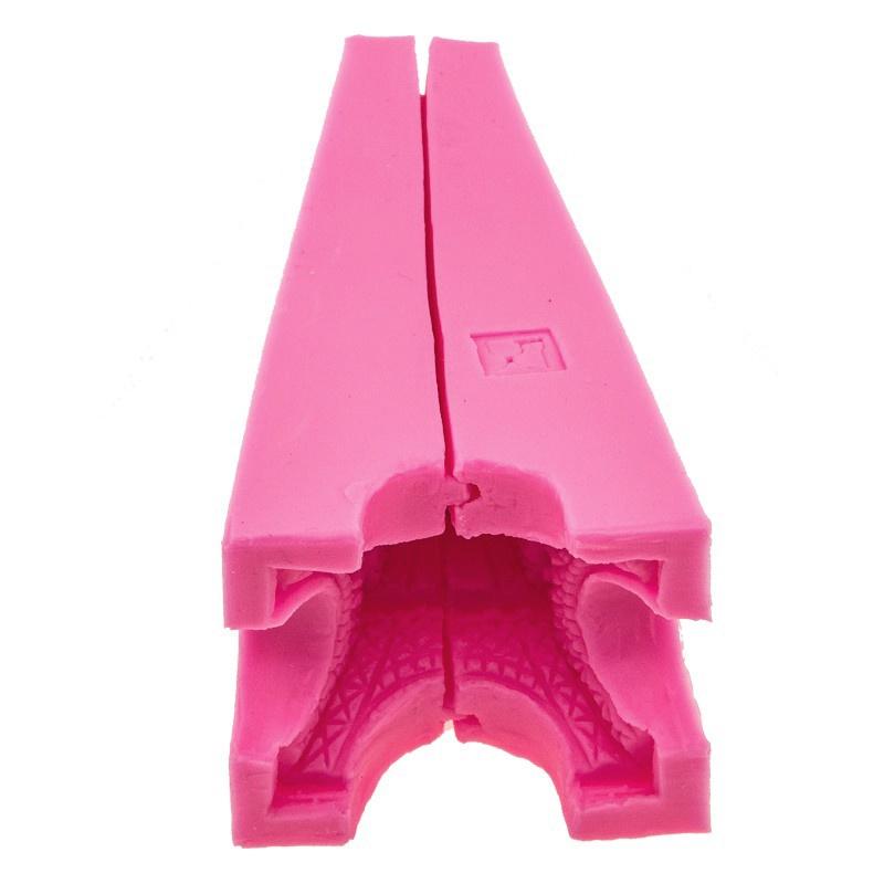 New 2pcs 3D Eiffel Tower Silicone Mold Fondant Molds for DIY Cake Decorating Tools Cake Moulds Soap Mold