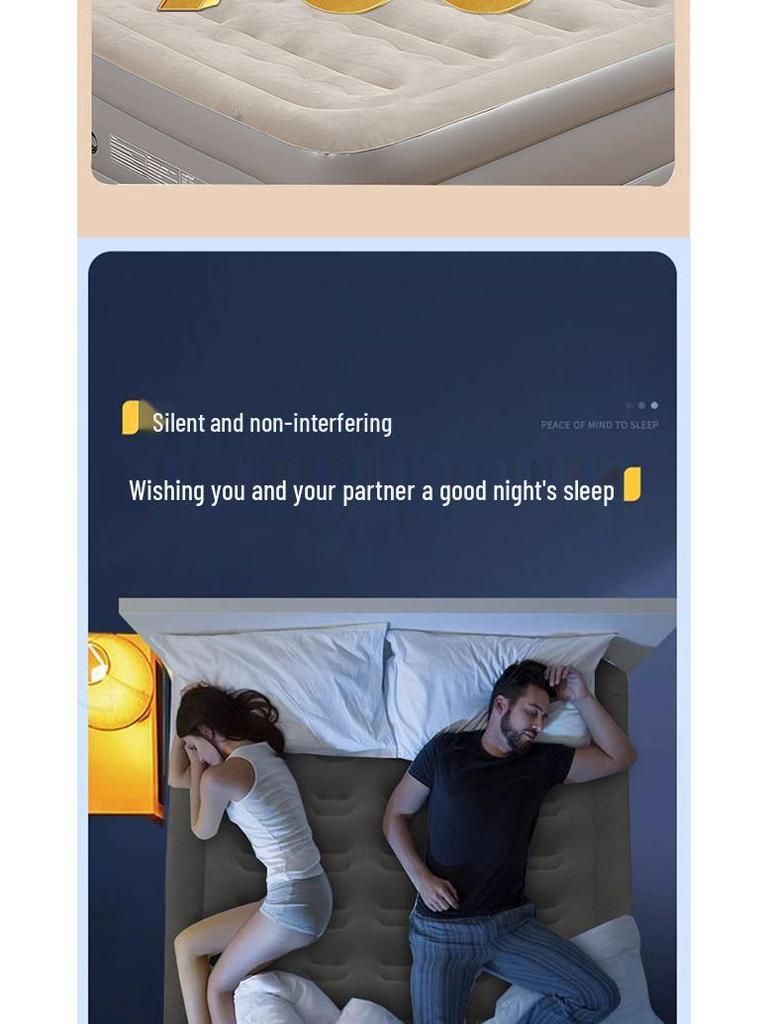 Self-Inflating Portable Double Air Cushion Bed for Home & Outdoor Use