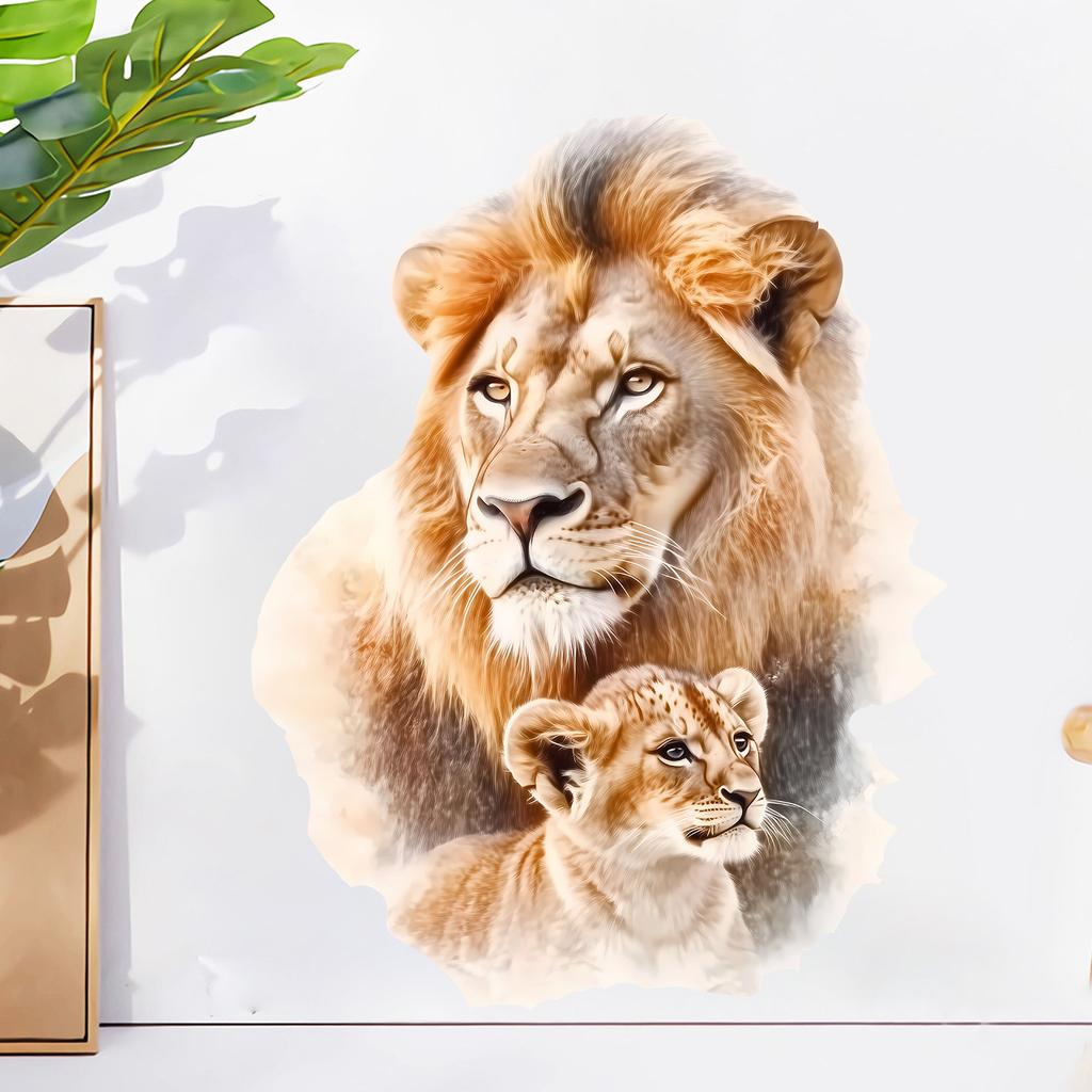 Cartoon Panda Löwe Zebra Tier Tapete Selbstklebend Abnehmbar für Kinderzimmer Kinderzimmer Schlafzimmer Wohnzimmer