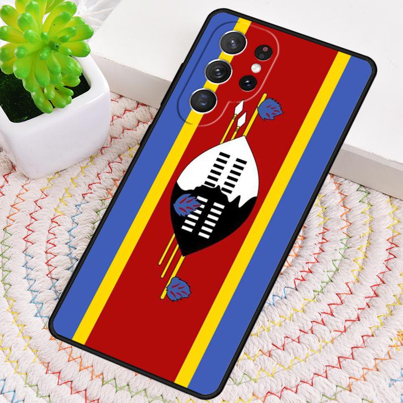 Swaziland Flag TPU Phone Case For Samsung Galaxy note 10 pro S26 S25 S24 S23 S22 Ultra Plus S21 FE S20 Shockproof Cover