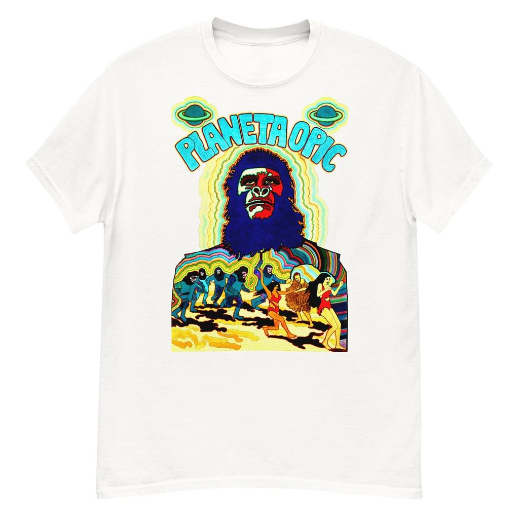 Planet of the Apes cult sci-fi film Czech poster art t-shirt